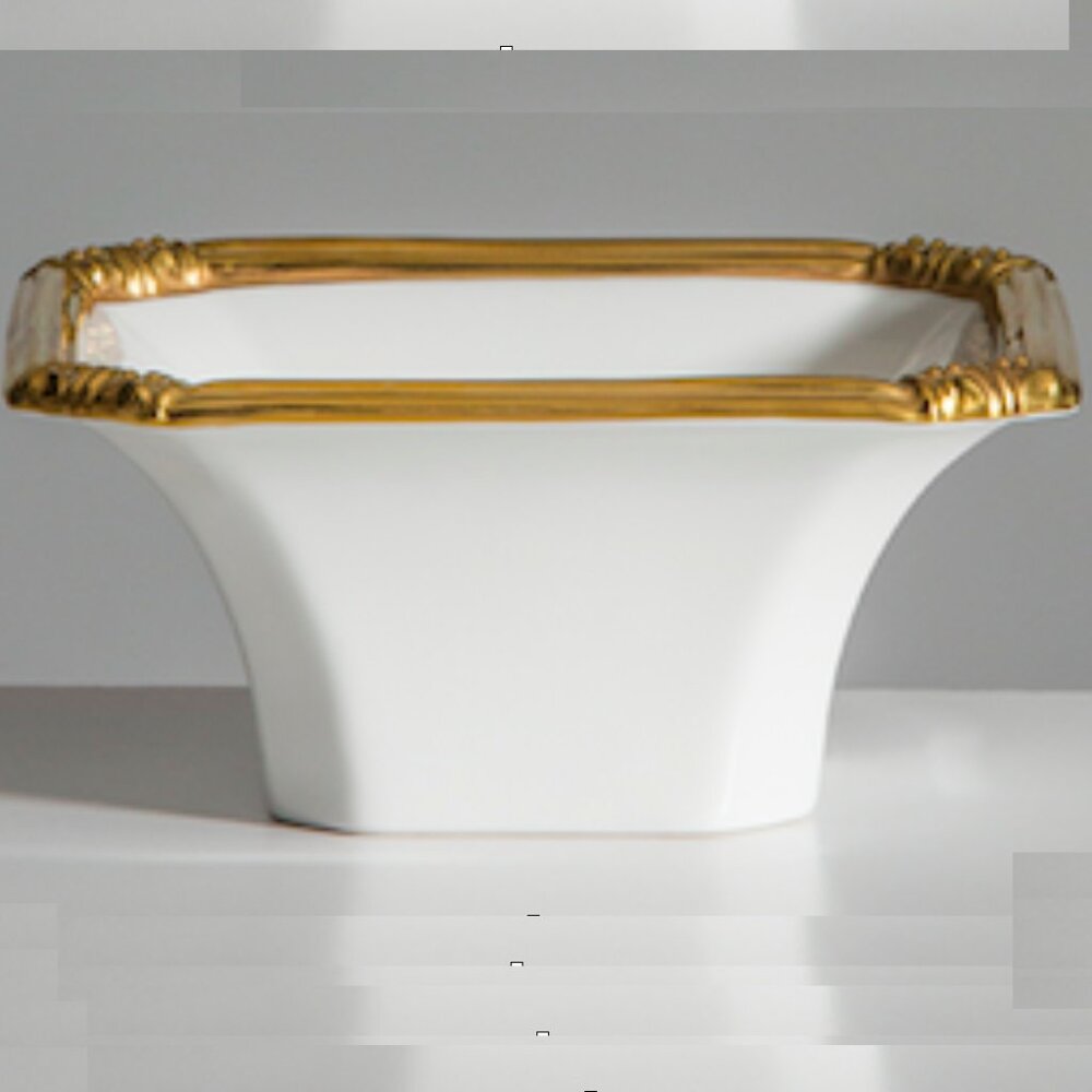 【2MK】$250 Katy Briscoe Small Square Bowl 24K Gold Plated